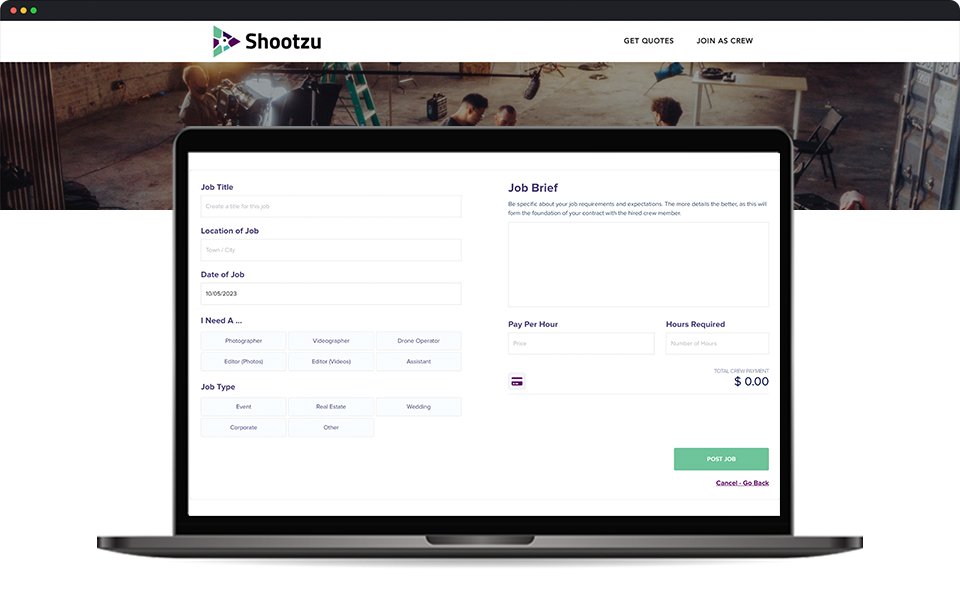 Zluck solutions - Shootzu-case-study-web-app