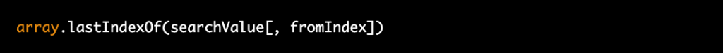 lastIndexOf-syntax